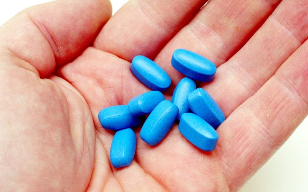 Blue tablets